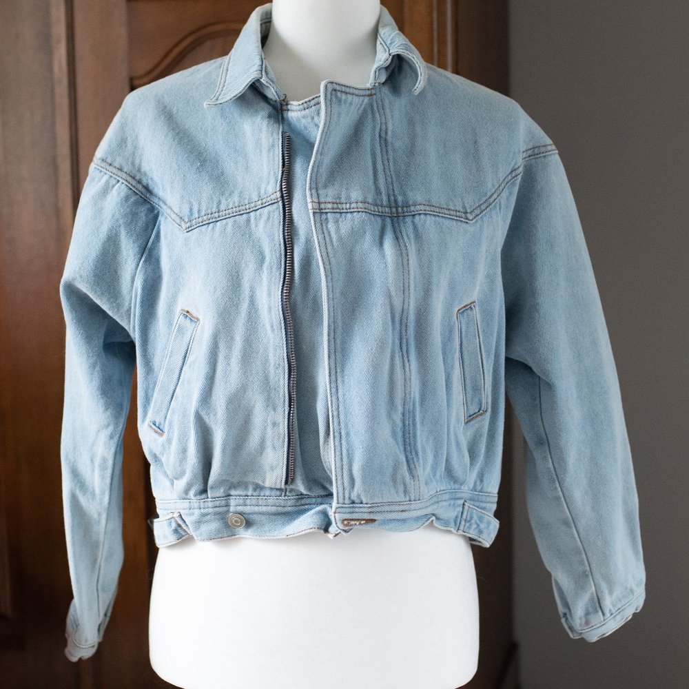 Brandy Melville Denim Bomber Jean Jacket